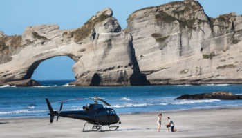 Heli Couple Propsal Wharariki Beach