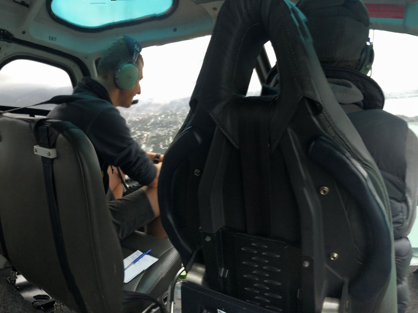 pilots in helicopter