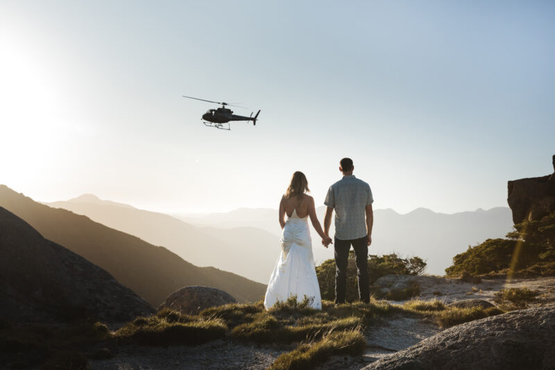 mountain heli wedding